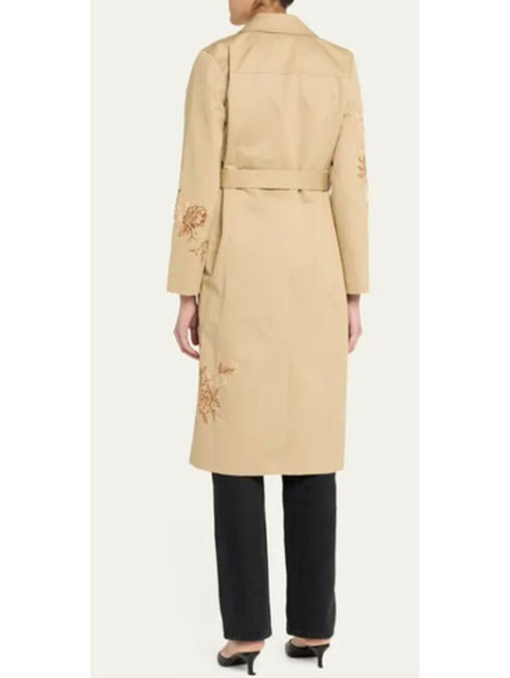 L'Agence Venus Belted Trench Coat with  embroidered size 4 NWT $950msrp - Picture 2 of 3